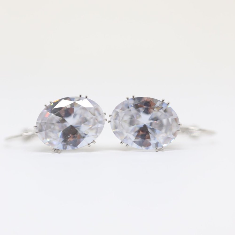 18k Gold Dipped White, Champagne or Blue Topaz - Picture 3 of 15